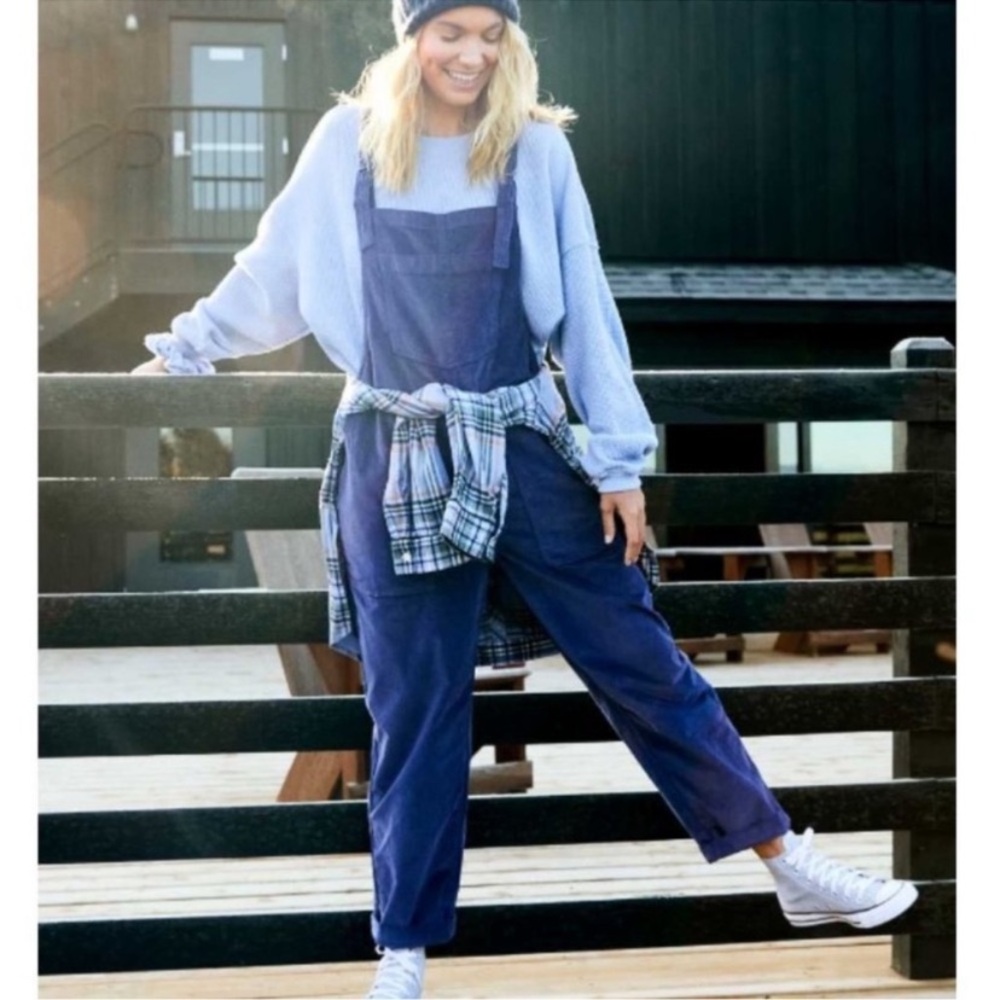 Blue Velvet/Velour Overalls